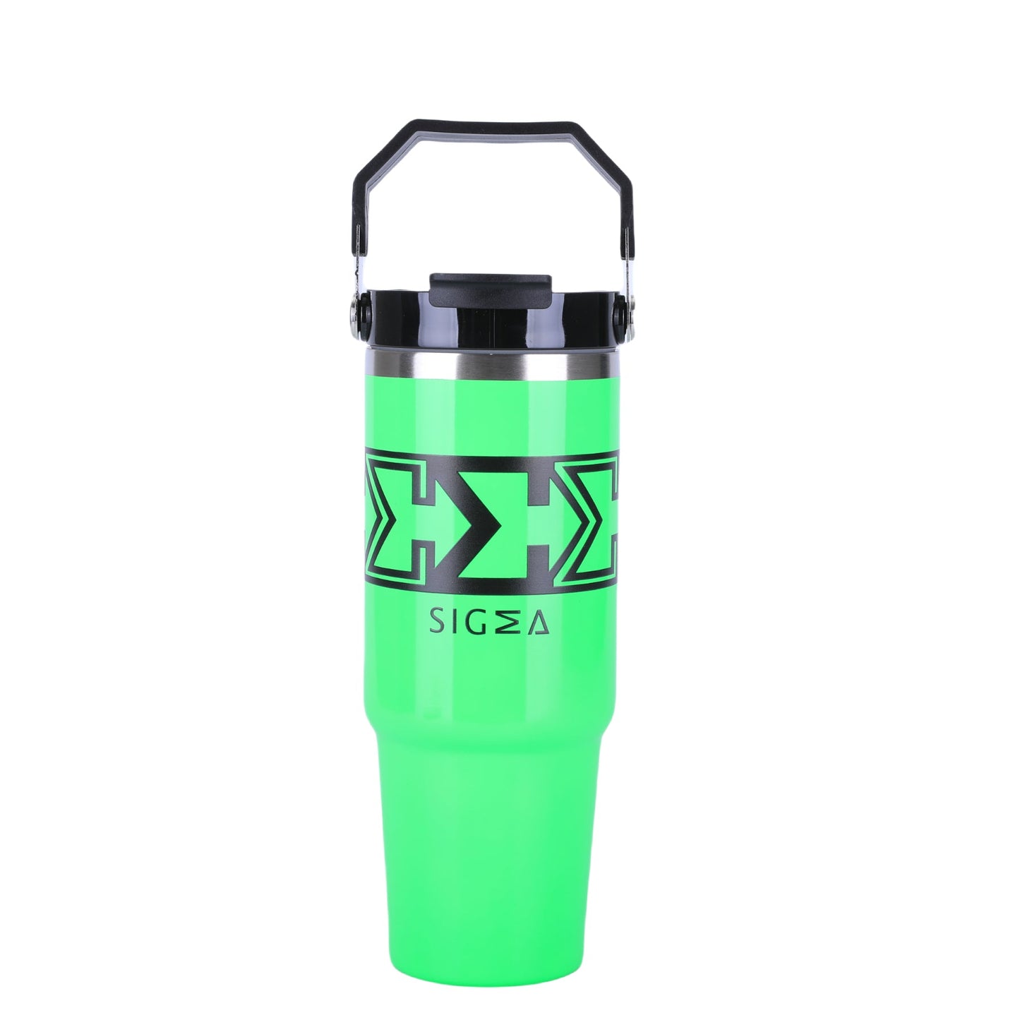 Amp Green Sigma Chill Jug – 30oz, bold design, dual purpose lid, leak-proof, and keeps drinks icy cold. Perfect for gym, sports, school, hanging out or on-the-go.