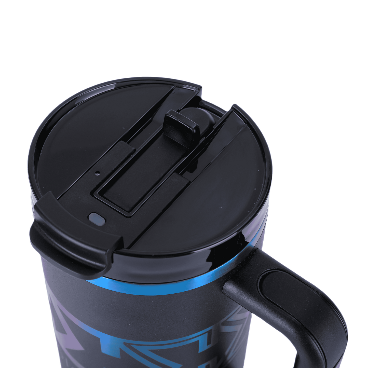 Stealth Black Sigma Chill Jug – 40oz, bold design, dual purpose lid, leak-proof, and keeps drinks icy cold. Perfect for gym, sports, school, hanging out or on-the-go.