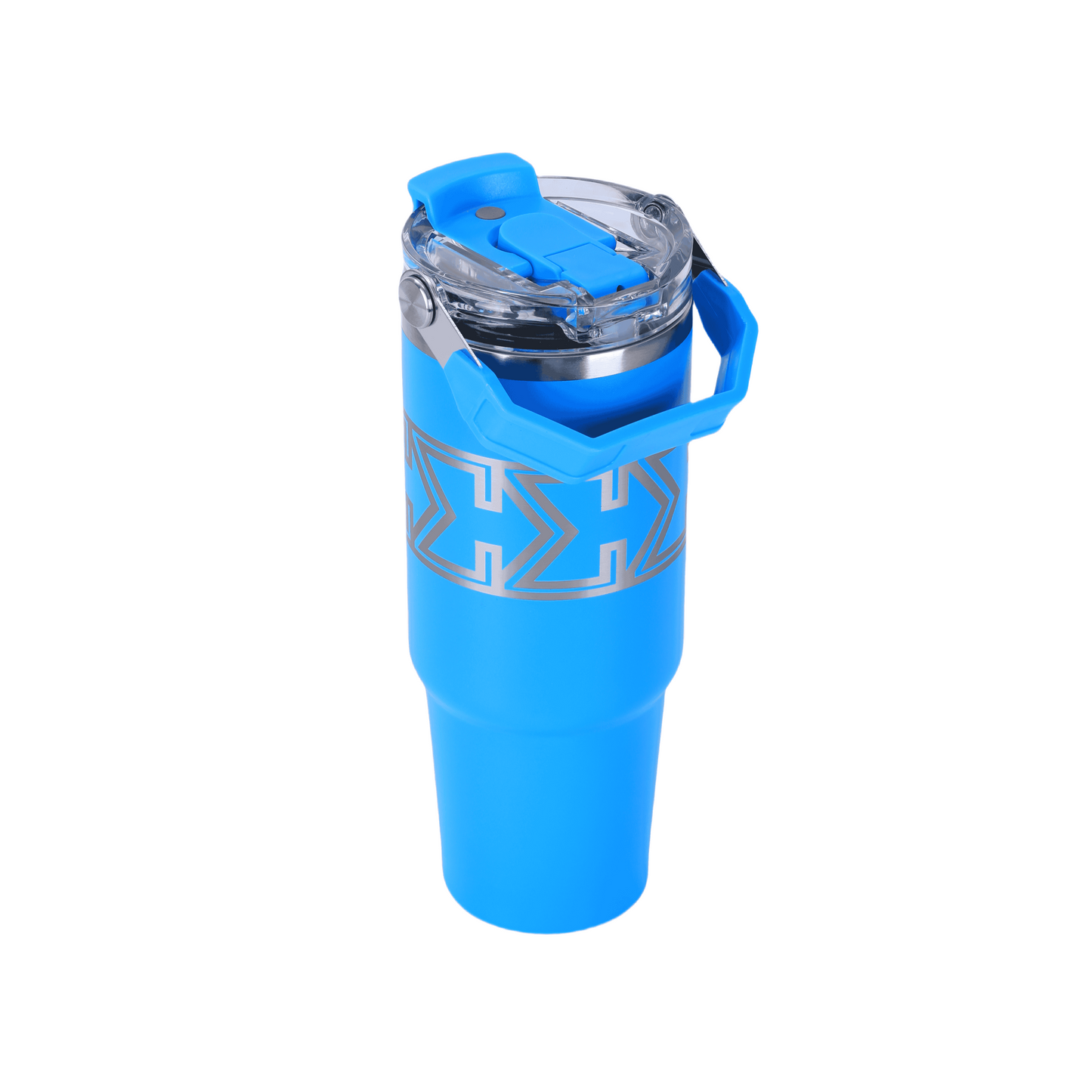 Arctic Blue Sigma Chill Jug – 30oz, bold design, dual purpose lid, leak-proof, and keeps drinks icy cold. Perfect for gym, sports, school, hanging out or on-the-go.