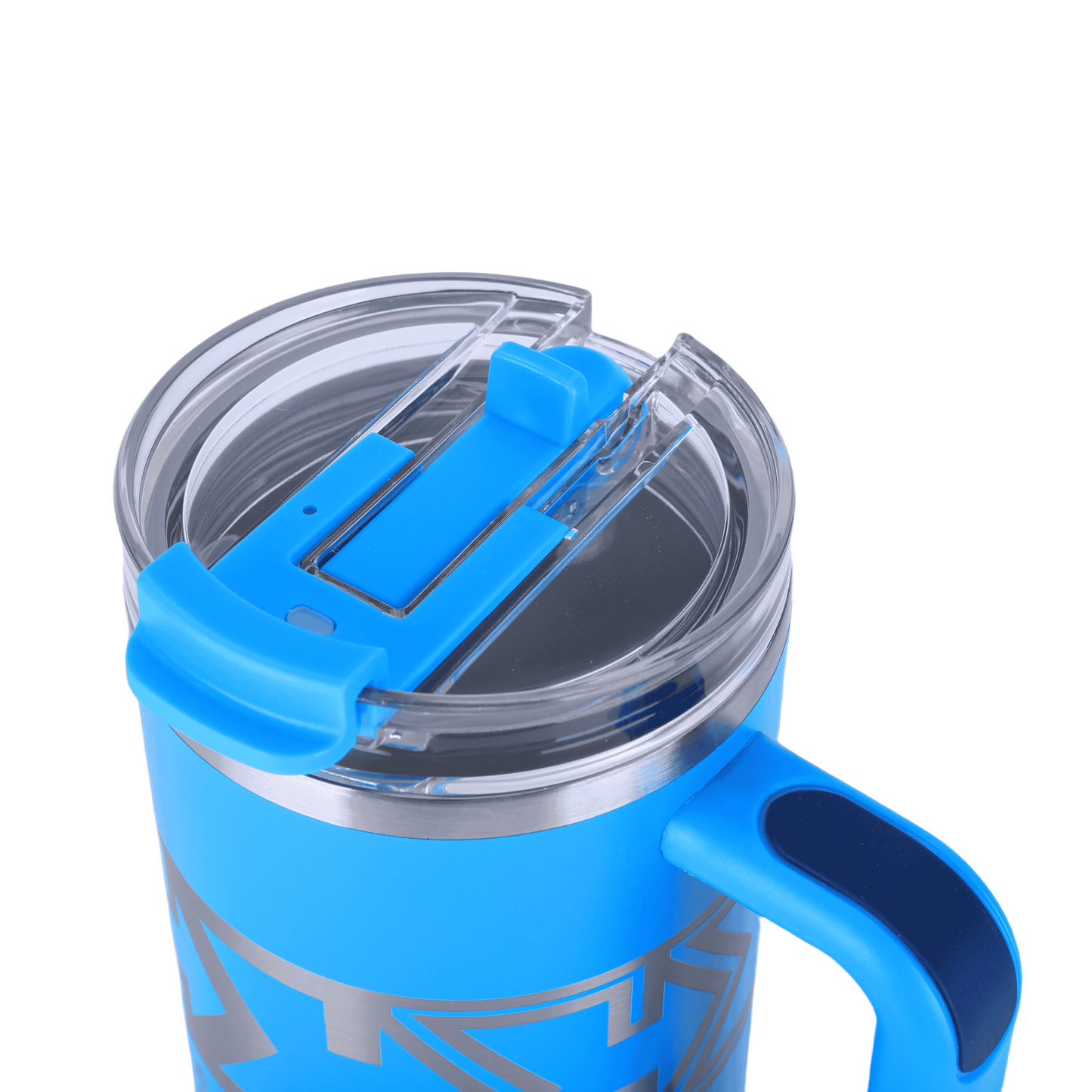 Arctic Blue Sigma Chill Jug – 40oz, bold design, dual purpose lid, leak-proof, and keeps drinks icy cold. Perfect for gym, sports, school, hanging out or on-the-go.