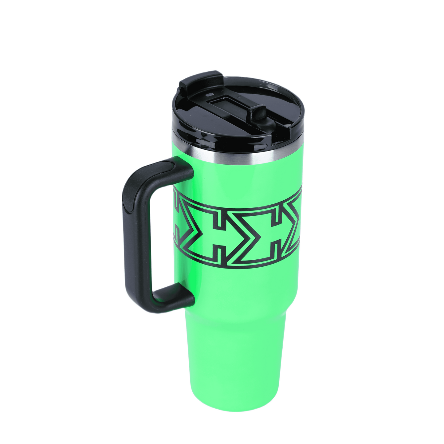 Amp Green Sigma Chill Jug – 40oz, bold design, dual purpose lid, leak-proof, and keeps drinks icy cold. Perfect for gym, sports, school, hanging out or on-the-go.