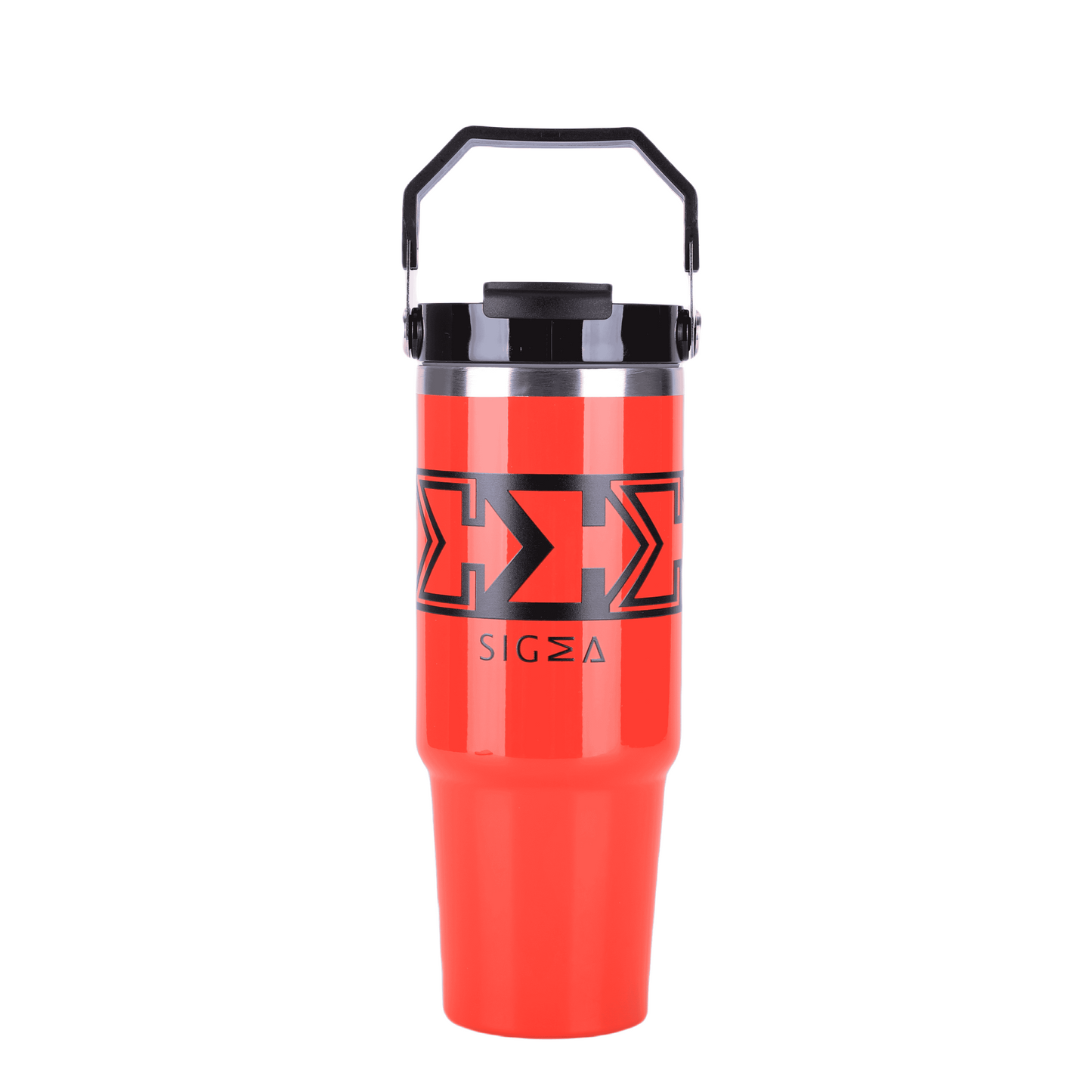 Amp Red Sigma Chill Jug – 30oz, bold design, dual purpose lid, leak-proof, and keeps drinks icy cold. Perfect for gym, sports, school, hanging out or on-the-go.