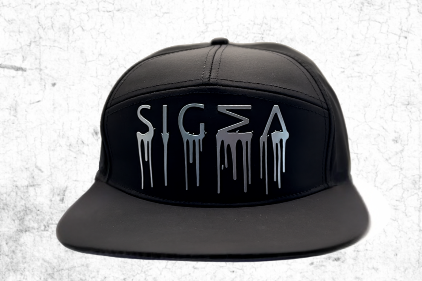 Black Hat w Platinum Drip. Cool, Stylish and On-point. Elevate with the SIGMA Brim.